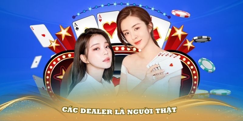 Các dealer là người thật hỗ trợ chia bài tại One88